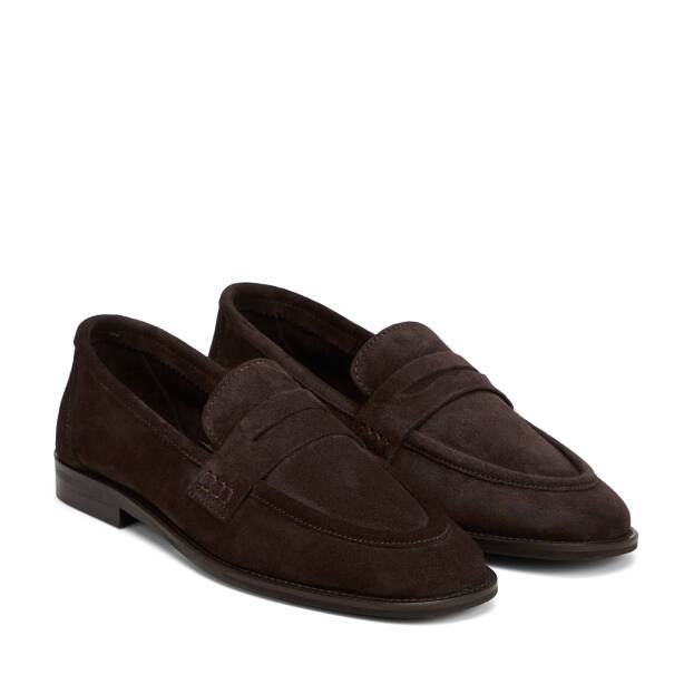 Kahverengi Hakiki Deri Kadın Loafer - K26I1AY68667-B85 - 2