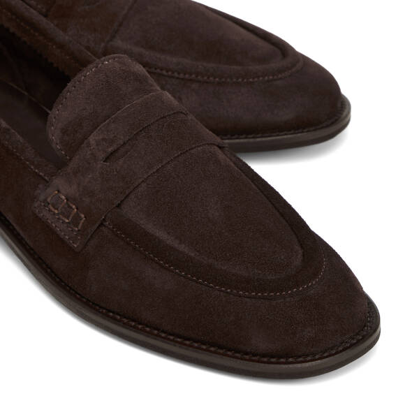 Kahverengi Hakiki Deri Kadın Loafer - K26I1AY68667-B85 - 3