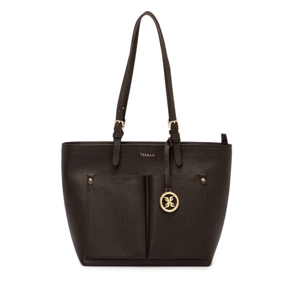 Kahverengi Hakiki Deri Kadın Omuz Çantası - S25K1BC80529-A42 - 1