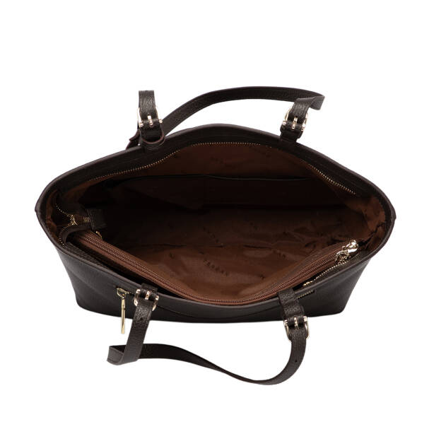 Kahverengi Hakiki Deri Kadın Omuz Çantası - S25K1BC80529-A42 - 4