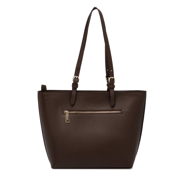 Kahverengi Hakiki Deri Kadın Omuz Çantası - S25K1BC80529-S8G - 3