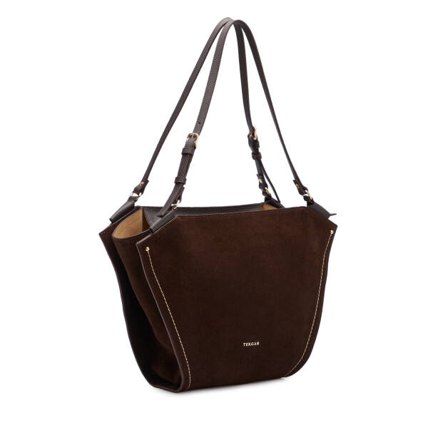 Kahverengi Hakiki Deri Kadın Omuz Çantası - S25K1BC80533-V5M - 2