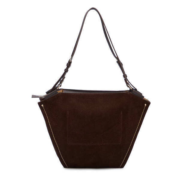Kahverengi Hakiki Deri Kadın Omuz Çantası - S25K1BC80533-V5M - 3