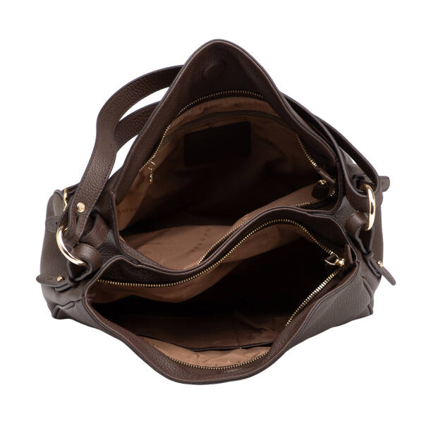 Kahverengi Hakiki Deri Kadın Omuz Çantası - S26Y1BC79450-S8G - 4