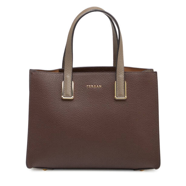 Kahverengi Hakiki Deri Kadın Omuz Çantası - S26Y1BC80487-V9N 