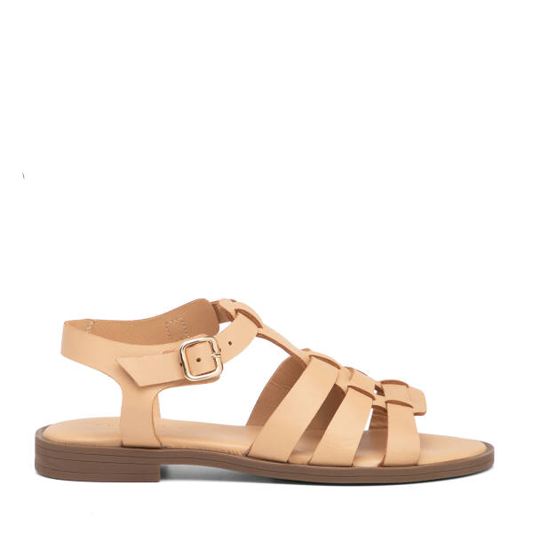 Kahverengi Hakiki Deri Kadın Sandalet - K25Y1SN68105-U8O - 1
