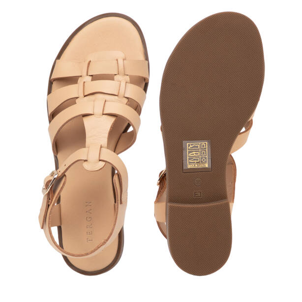 Kahverengi Hakiki Deri Kadın Sandalet - K25Y1SN68105-U8O - 6