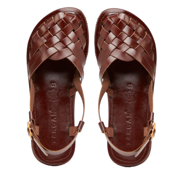 Kahverengi Hakiki Deri Kadın Sandalet - K26Y1SN68449-E2P - Tergan