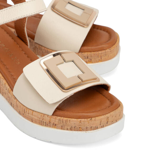 Kahverengi Hakiki Deri Kadın Sandalet - K26Y1SN68479-V0U - 3