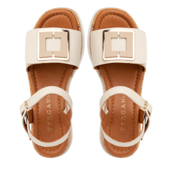 Kahverengi Hakiki Deri Kadın Sandalet - K26Y1SN68479-V0U - 5