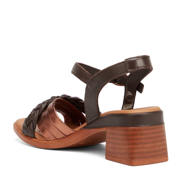 Kahverengi Hakiki Deri Kadın Sandalet - K26Y1SN68536-W03 - 4