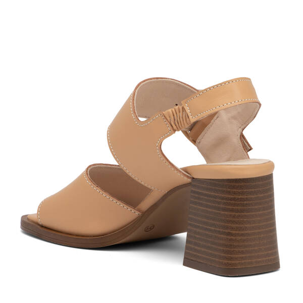 Kahverengi Hakiki Deri Kadın Sandalet - K26Y1SN68572-U8O - 4