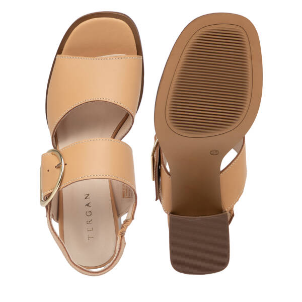 Kahverengi Hakiki Deri Kadın Sandalet - K26Y1SN68572-U8O - 6