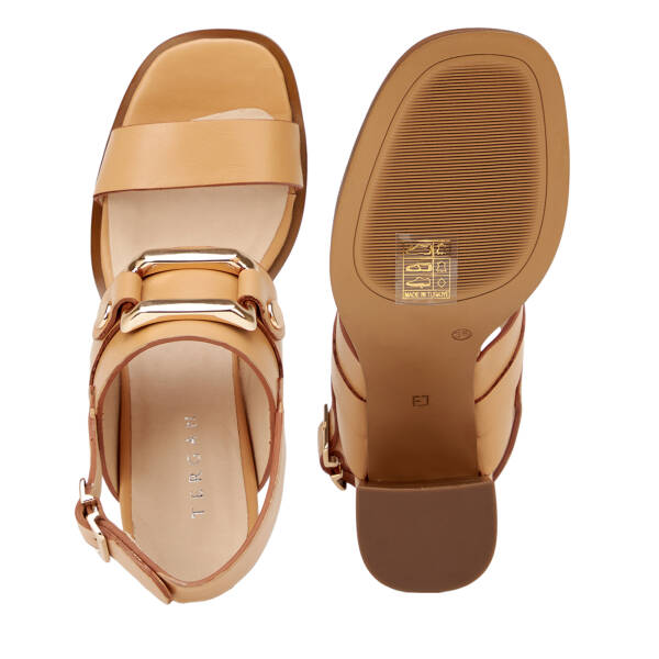 Kahverengi Hakiki Deri Kadın Sandalet - K26Y1SN68573-U8O - 6