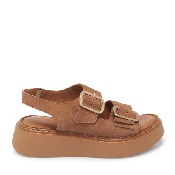 Kahverengi Hakiki Deri Kadın Sandalet - K26Y1SN68626-U2Y - 3