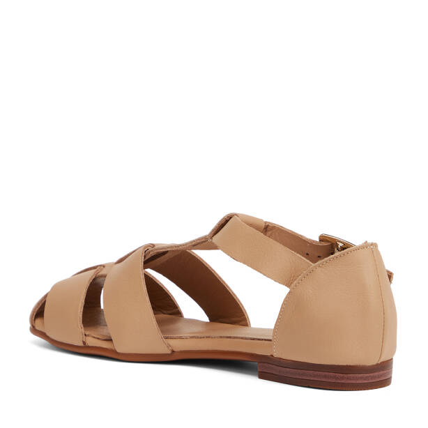 Kahverengi Hakiki Deri Kadın Sandalet - K26Y1SN68637-U1Y - 4