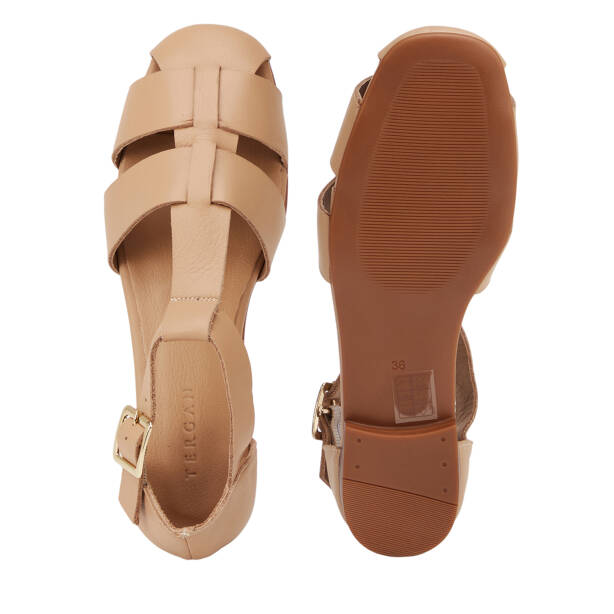 Kahverengi Hakiki Deri Kadın Sandalet - K26Y1SN68637-U1Y - 6