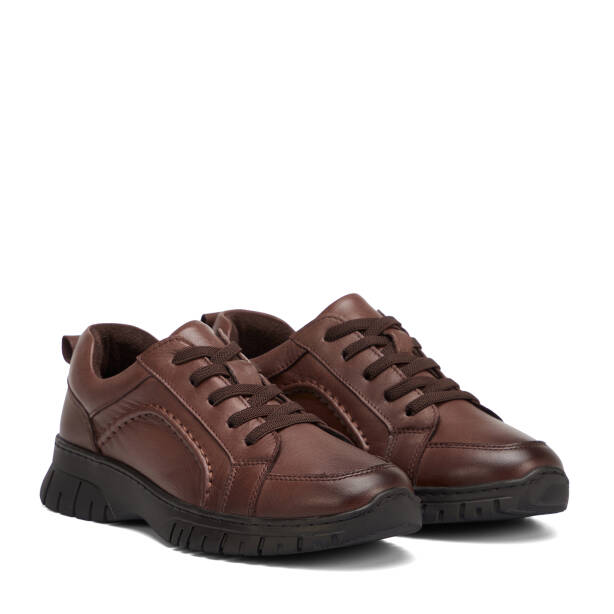 Kahverengi Hakiki Deri Kadın Sneaker - K26S1AY68810-A24 - 2