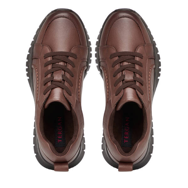 Kahverengi Hakiki Deri Kadın Sneaker - K26S1AY68810-A24 - 5