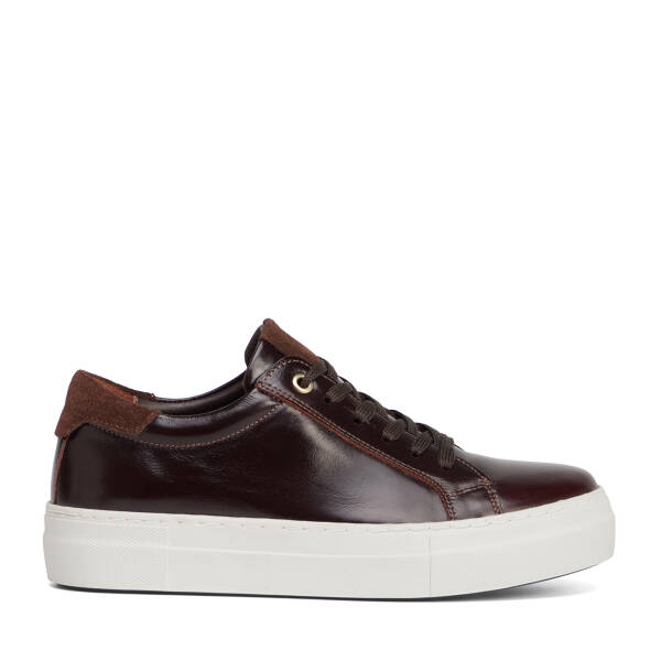 Kahverengi Hakiki Deri Kadın Sneaker - K26S1AY68822-B88 - 1