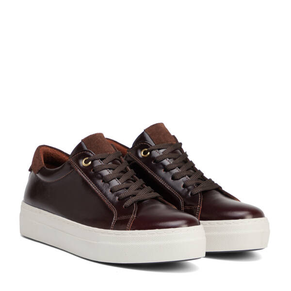 Kahverengi Hakiki Deri Kadın Sneaker - K26S1AY68822-B88 - 2