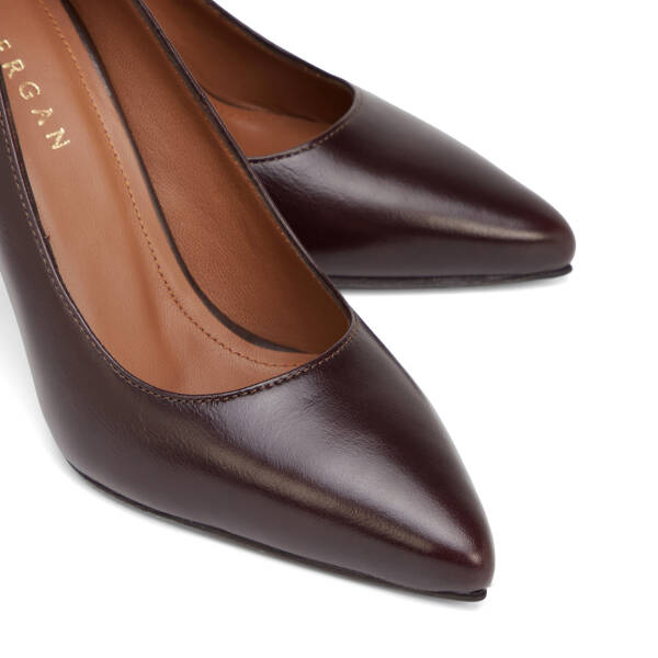 Kahverengi Hakiki Deri Kadın Stiletto - K26S1AY68854-A24 - 3