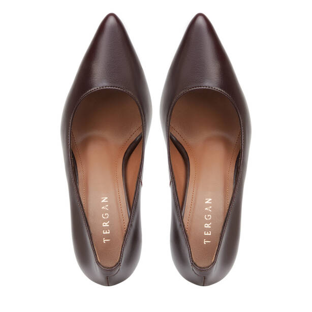 Kahverengi Hakiki Deri Kadın Stiletto - K26S1AY68854-A24 - 5