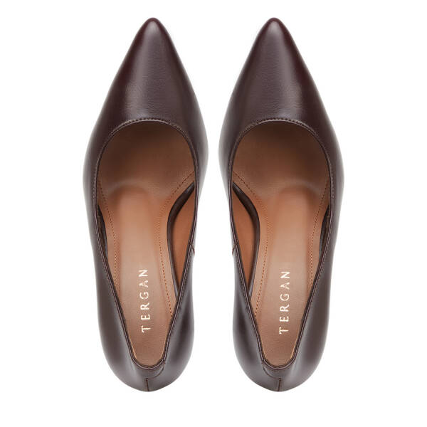 Kahverengi Hakiki Deri Kadın Stiletto - K26S1AY68854-A24 - 5