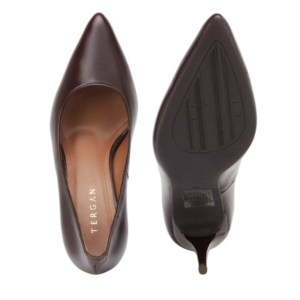 Kahverengi Hakiki Deri Kadın Stiletto - K26S1AY68854-A24 - 6