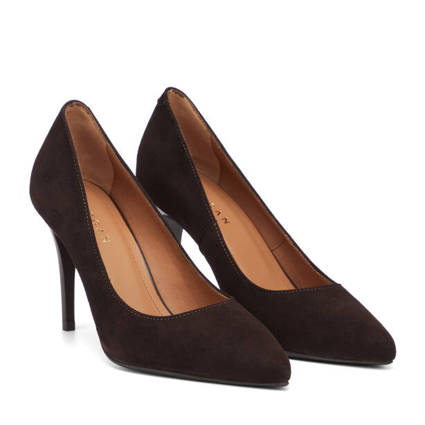 Kahverengi Hakiki Deri Kadın Stiletto - K26S1AY68854-B85 - 2