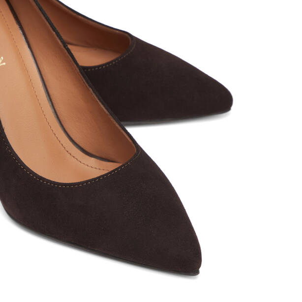 Kahverengi Hakiki Deri Kadın Stiletto - K26S1AY68854-B85 - 3