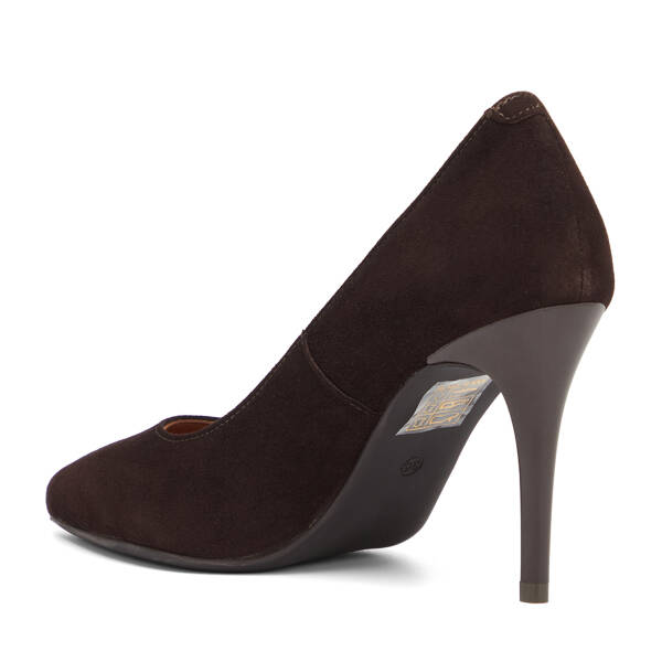 Kahverengi Hakiki Deri Kadın Stiletto - K26S1AY68854-B85 - 4