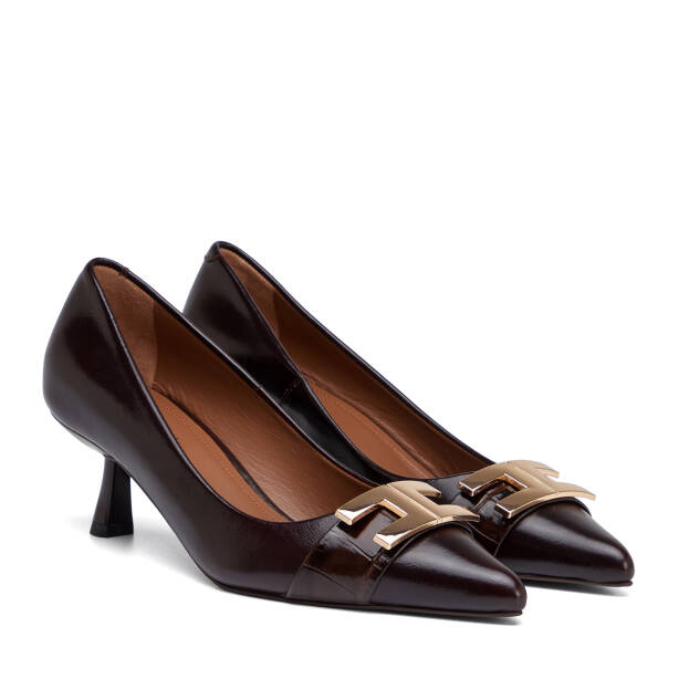 Kahverengi Hakiki Deri Kadın Stiletto - K26S1AY68859-A24 - 2