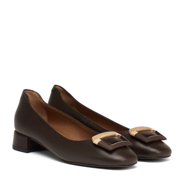 Kahverengi Hakiki Deri Kadın Stiletto - K26S1AY68861-A24 - 2