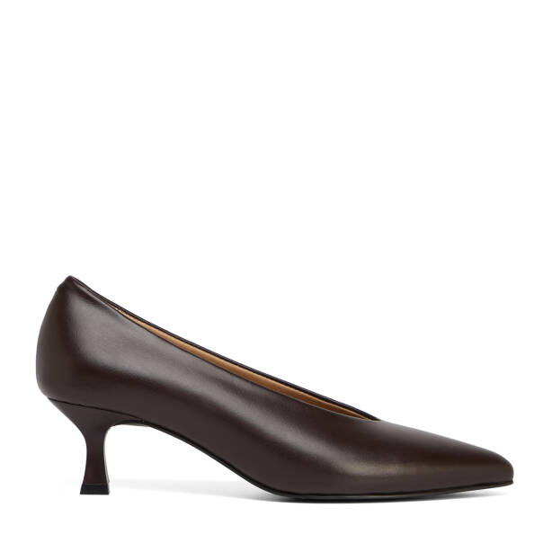 Kahverengi Hakiki Deri Kadın Stiletto - K26S1AY68949-A24 
