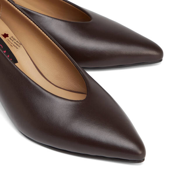 Kahverengi Hakiki Deri Kadın Stiletto - K26S1AY68949-A24 - 3