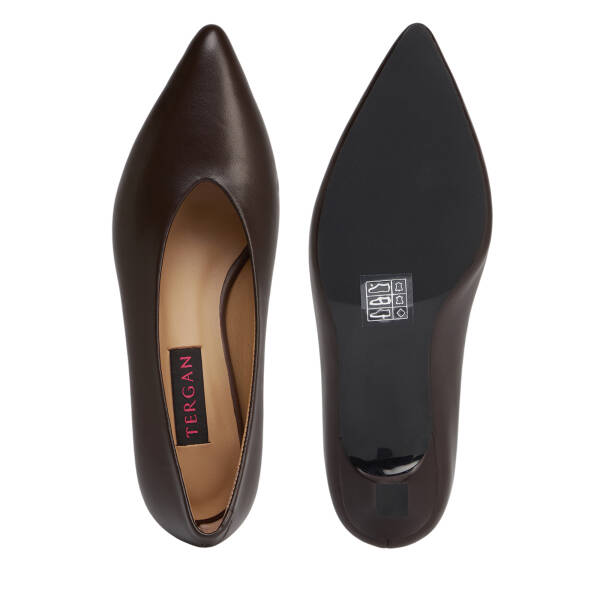 Kahverengi Hakiki Deri Kadın Stiletto - K26S1AY68949-A24 - 5