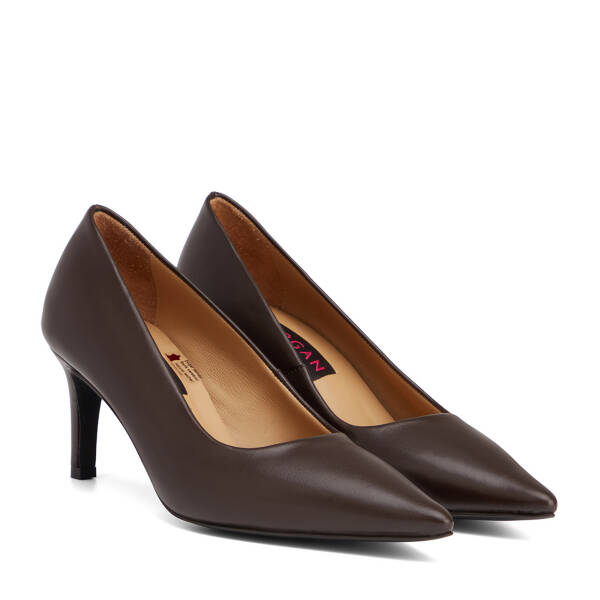 Kahverengi Hakiki Deri Kadın Stiletto - K26S1AY68950-A24 - 2