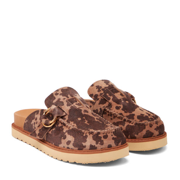 Kahverengi Hakiki Deri Kadın Terlik - K26Y1TR68400-A24 - Tergan