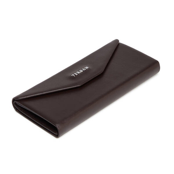 Kahverengi Hakiki Deri Unisex Gözlük Kılıfı - S1GK00001677-D38 - 1