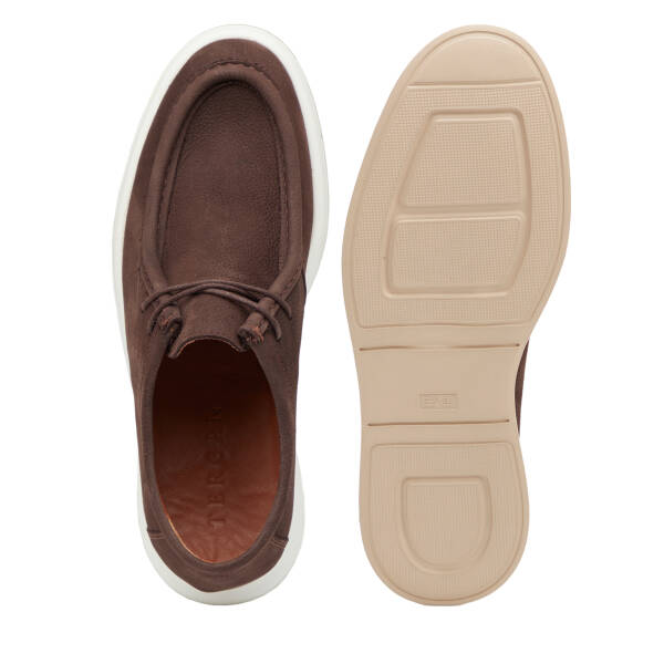 Kahverengi Hakiki Nubuk Deri Erkek Casual Ayakkabı - E26I1AY57635-A39 - 6