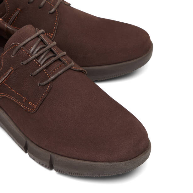 Kahverengi Hakiki Nubuk Deri Erkek Casual Ayakkabı - E26I1AY57645-A39 - 3