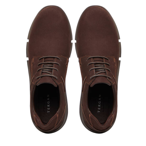 Kahverengi Hakiki Nubuk Deri Erkek Casual Ayakkabı - E26I1AY57645-A39 - 5