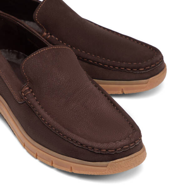 Kahverengi Hakiki Nubuk Deri Erkek Loafer - E26I1AY57646-A39 - 3