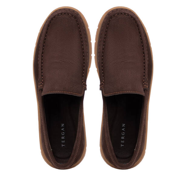 Kahverengi Hakiki Nubuk Deri Erkek Loafer - E26I1AY57646-A39 - 5