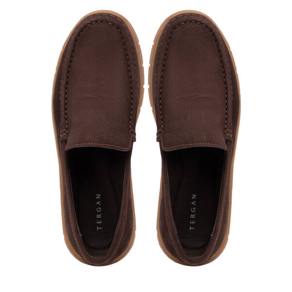 Kahverengi Hakiki Nubuk Deri Erkek Loafer - E26I1AY57646-A39 - 5