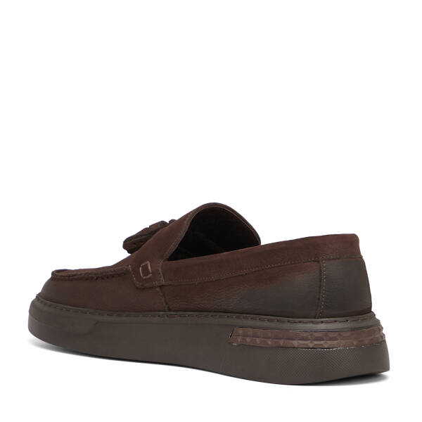 Kahverengi Hakiki Nubuk Deri Erkek Loafer - E26S1AY57804-A39 - 4