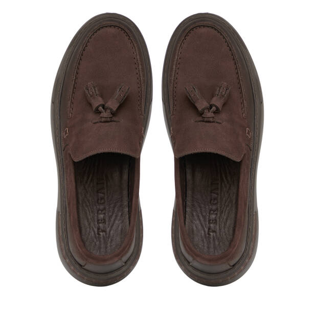 Kahverengi Hakiki Nubuk Deri Erkek Loafer - E26S1AY57804-A39 - 5