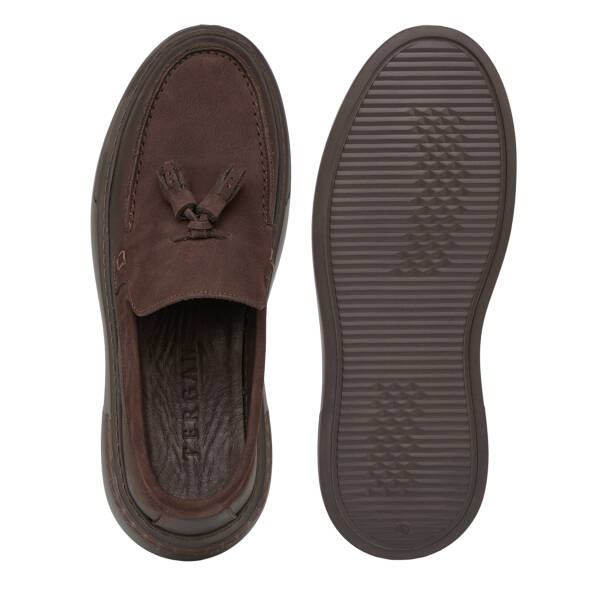 Kahverengi Hakiki Nubuk Deri Erkek Loafer - E26S1AY57804-A39 - 6