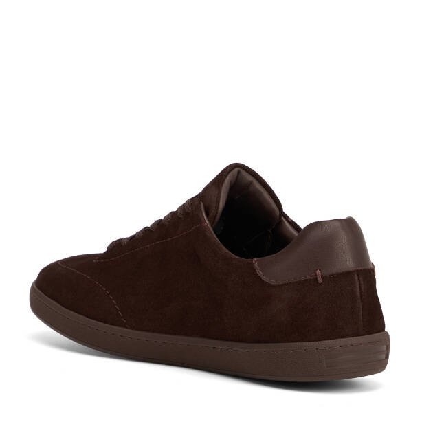 Kahverengi Hakiki Nubuk Deri Erkek Sneaker - E26I1AY57796-B85 - 4